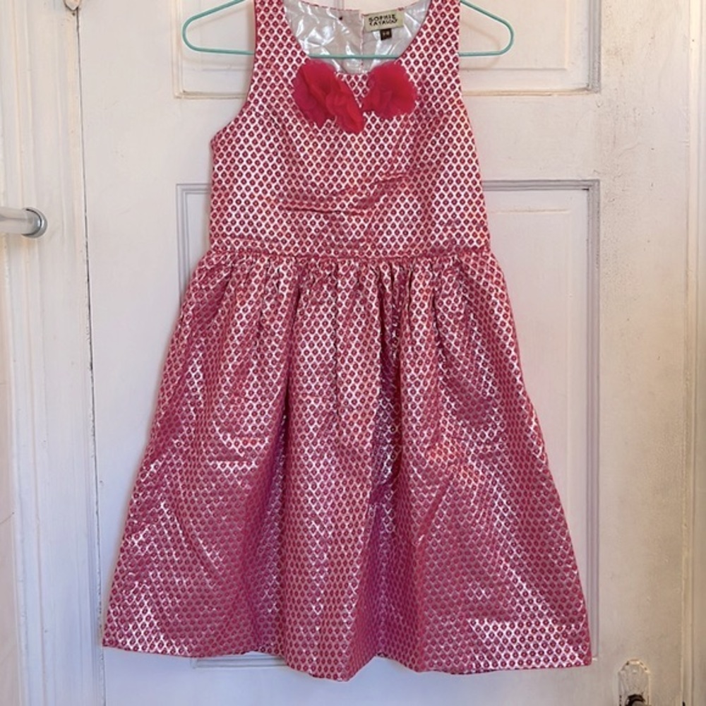 Sophie Catalou pink metallic dress in size 9-10